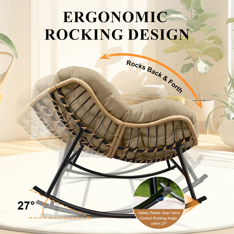 2 piece outdoor rocking chair cushions best sale